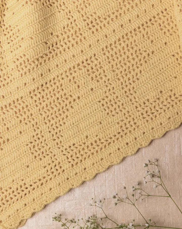 Yellow Bunny Crochet Blanket